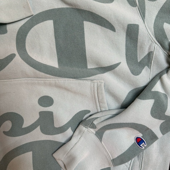 Turquoise men’s champion hoodie in size small. - Picture 3 of 4